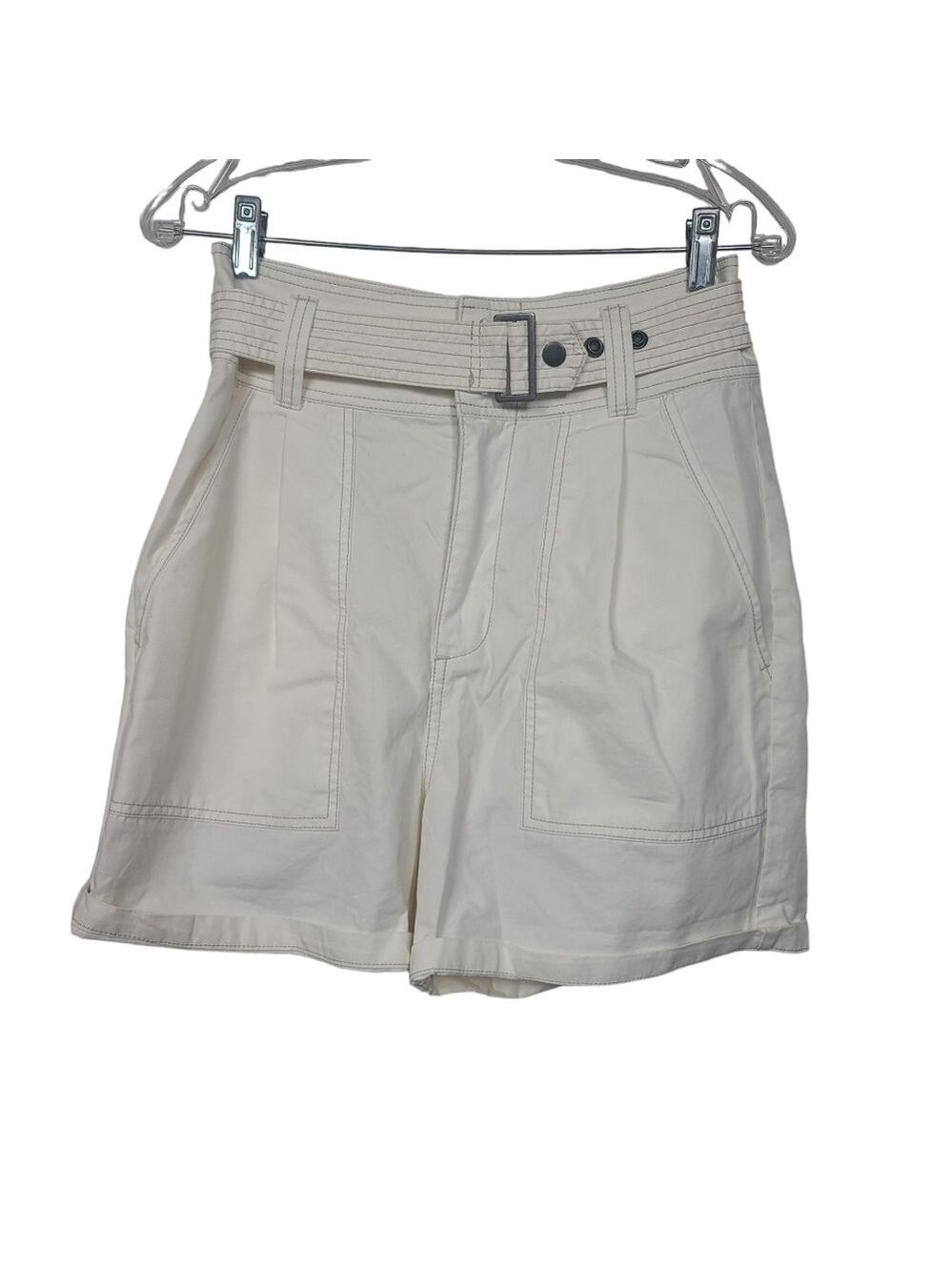 Pistola Arita Ivory Belted Shorts 27